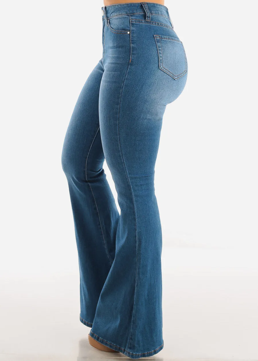 High Waist Butt Lifting Flared Bootcut Jeans Med Wash sold by Moda product image thumbnail 5