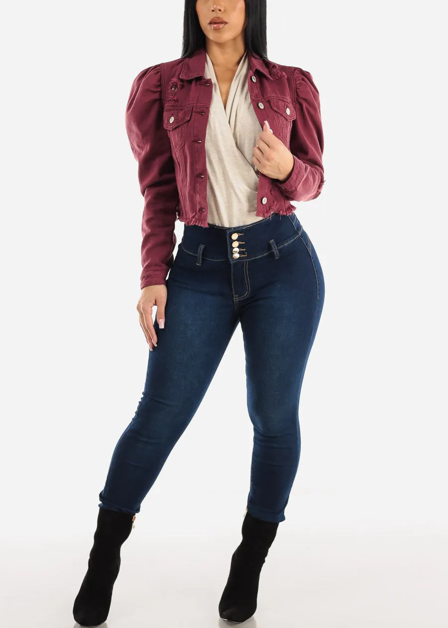 Levantacola High Waisted Skinny Jeans Dark Wash sold by Moda product image thumbnail 2