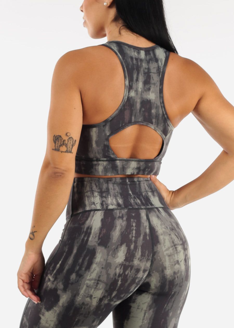 MONO B Cut Out Racerback Sports Bra Tie Dye sold by Moda product image thumbnail 2