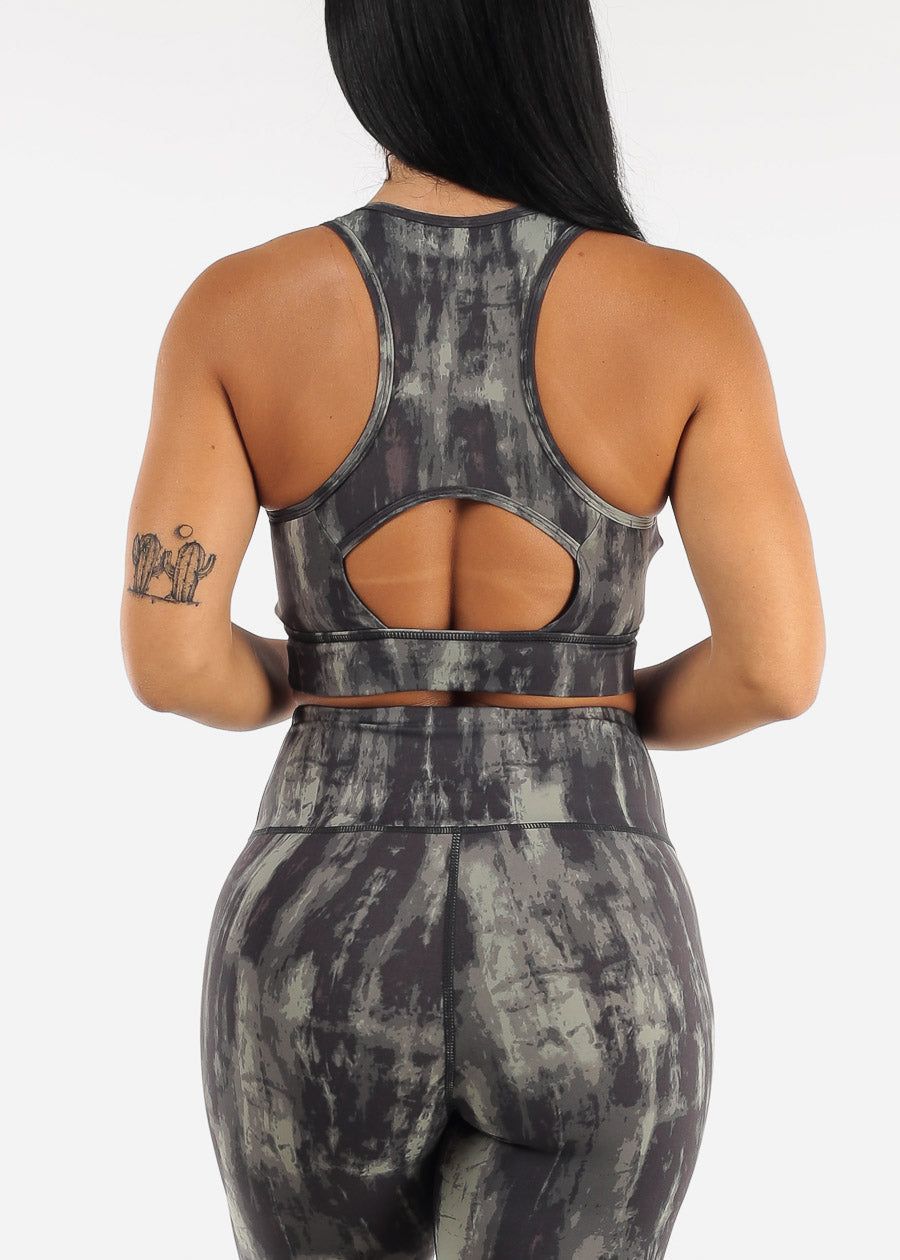 MONO B Cut Out Racerback Sports Bra Tie Dye sold by Moda product image thumbnail 5