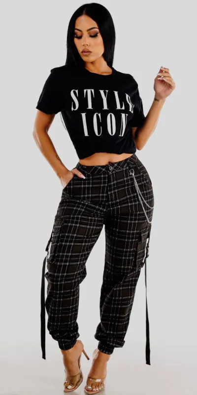 Plaid Utility Cargo Combo sold by Moda