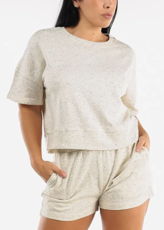 MONO B Athleisure Cotton Blend Short Sleeve Top & Shorts (2 PCE SET) sold by Moda