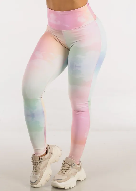 MONO B Activewear High Waisted Multicolor Leggings made by Moda