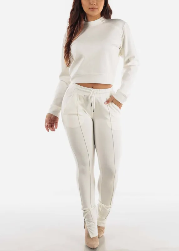 White Tracksuit (2 PCE SET) sold by Moda