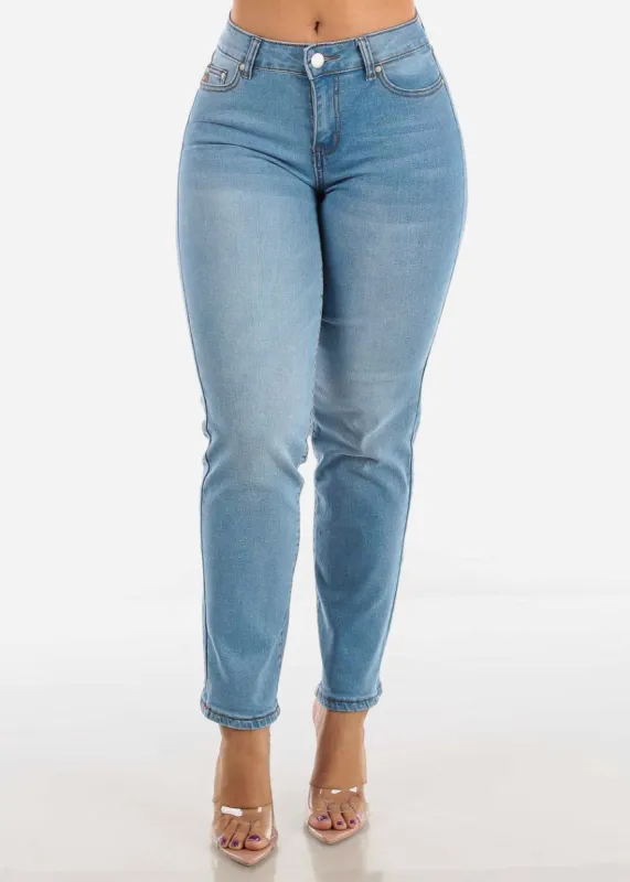 Classic High Waisted Straight Leg Jeans sold by Moda