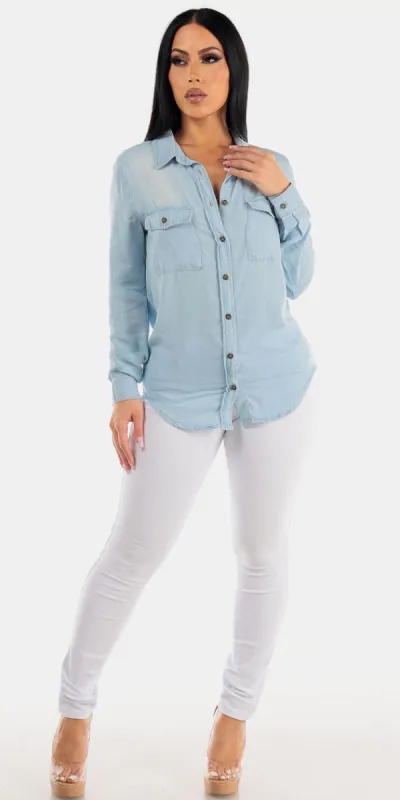 White Push up Skinnies Denim Set sold by Moda