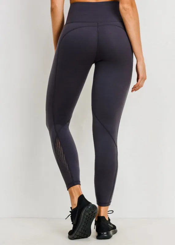 High Rise Sweetheart Butt Activewear Leggings Charcoal sold by Moda