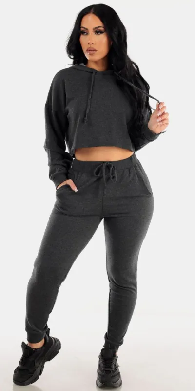 Charcoal Jogger Pants Set sold by Moda