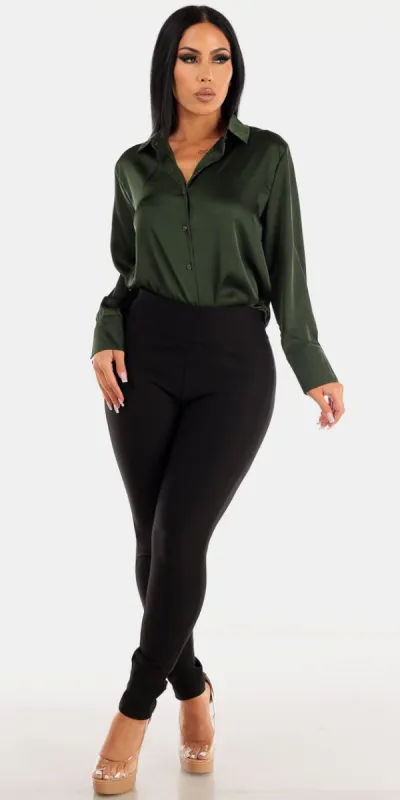 Black Pull-On Skinny Set sold by Moda