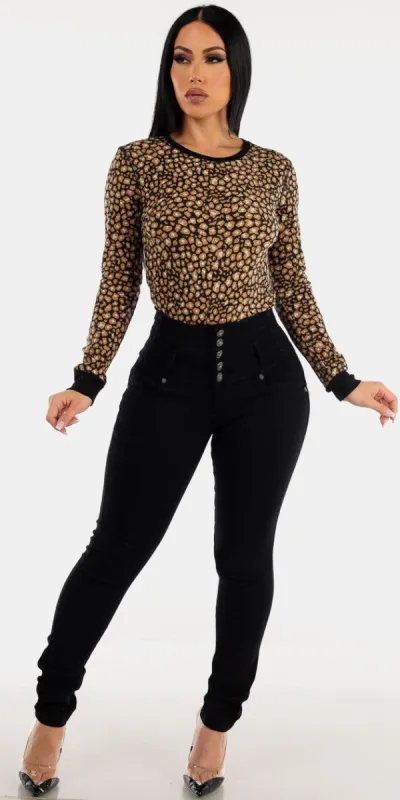 Animal Print Denim Set sold by Moda