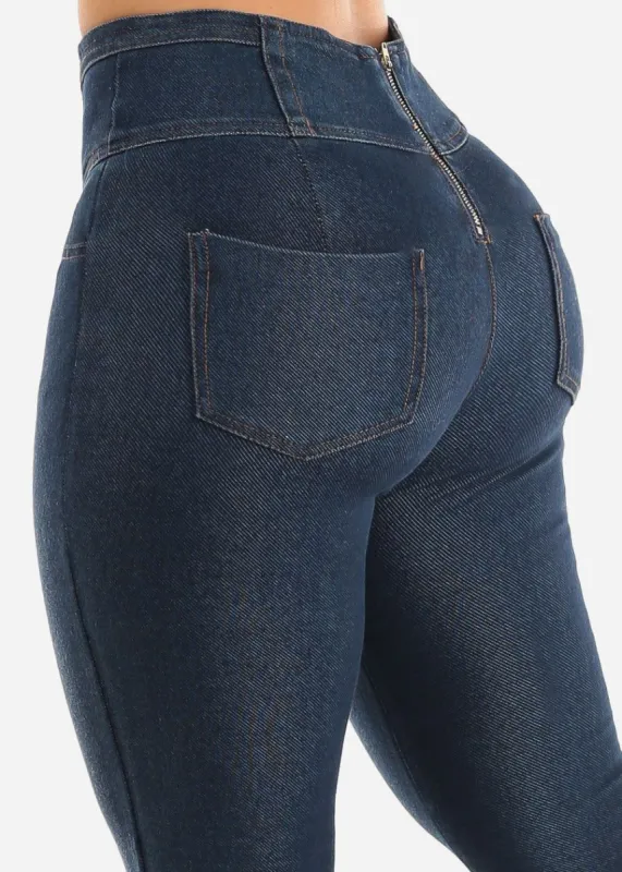 High Waisted Butt Lifting Denim Jeggings sold by Moda