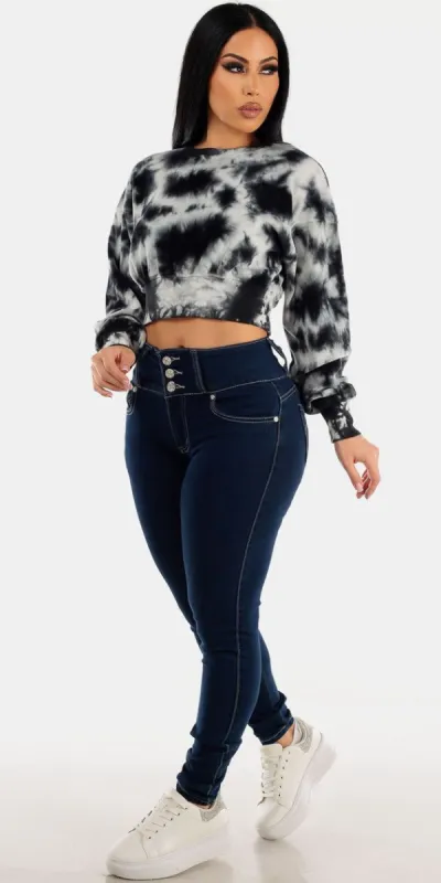 High Rise Skinny Denim Cropped Look sold by Moda