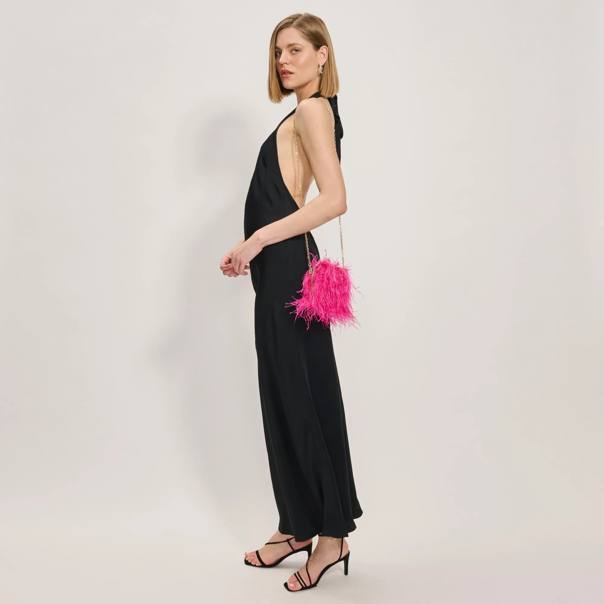 Feathered Flair Evening Bag sold by Moda Luxe product image thumbnail 4