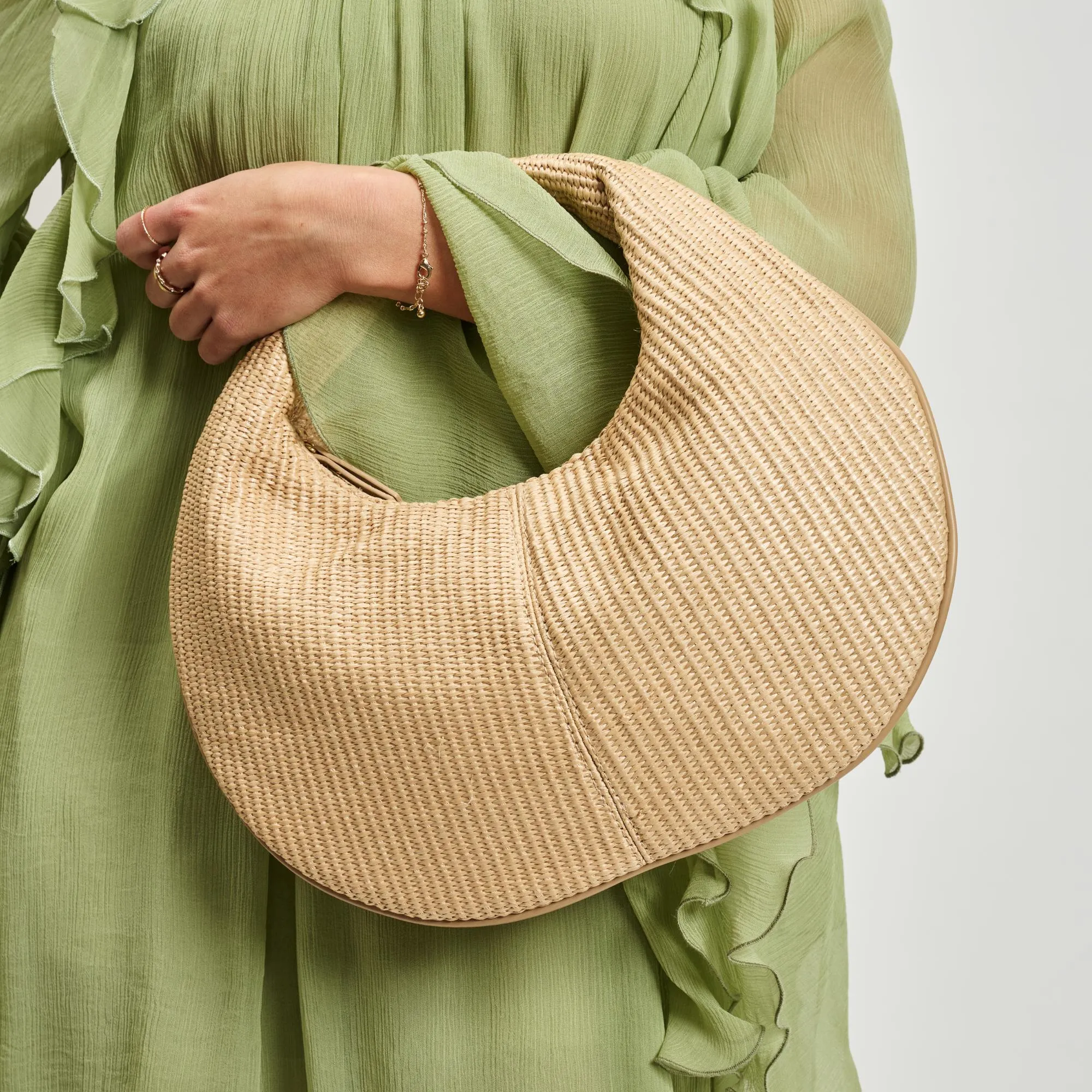 Farrah - Straw Hobo sold by Moda Luxe