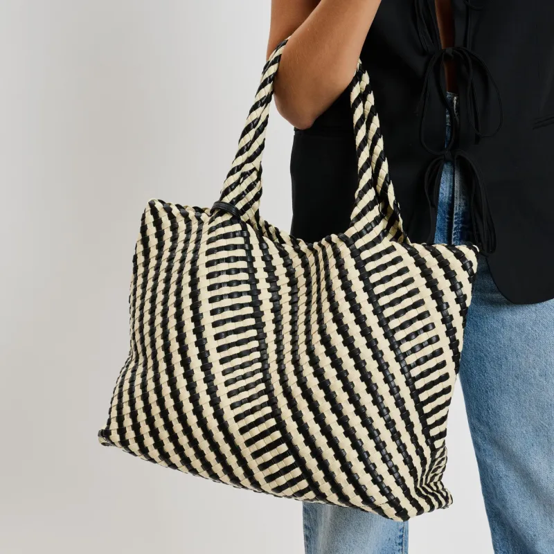 Solana - Mixed Material Tote sold by Moda Luxe