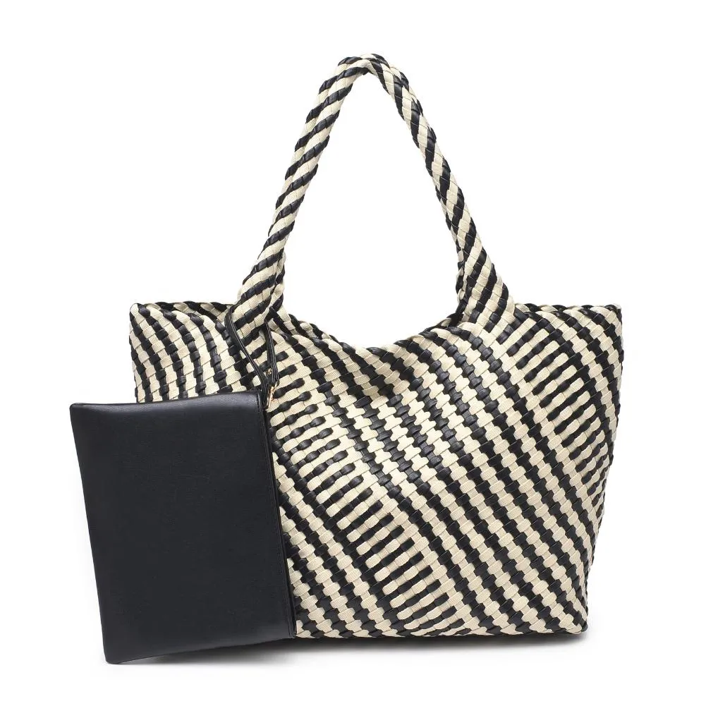 Solana - Mixed Material Tote sold by Moda Luxe product image thumbnail 5