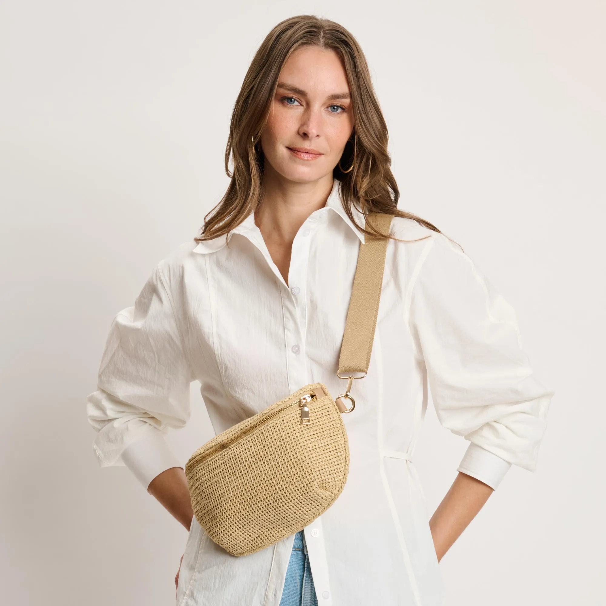 Gizelle - Large Checker Belt Bag sold by Moda Luxe product image thumbnail 2