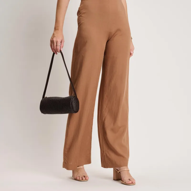 Mila - Straw Shoulder Bag made by Moda Luxe