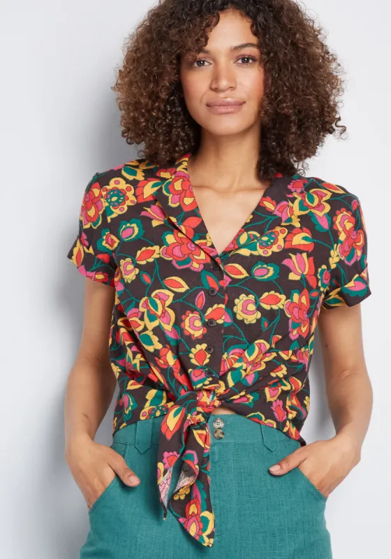 Wisely Tied Button-Up Top sold by Modcloth