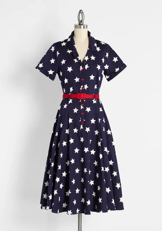 My Heart Beats True Swing Dress sold by Modcloth