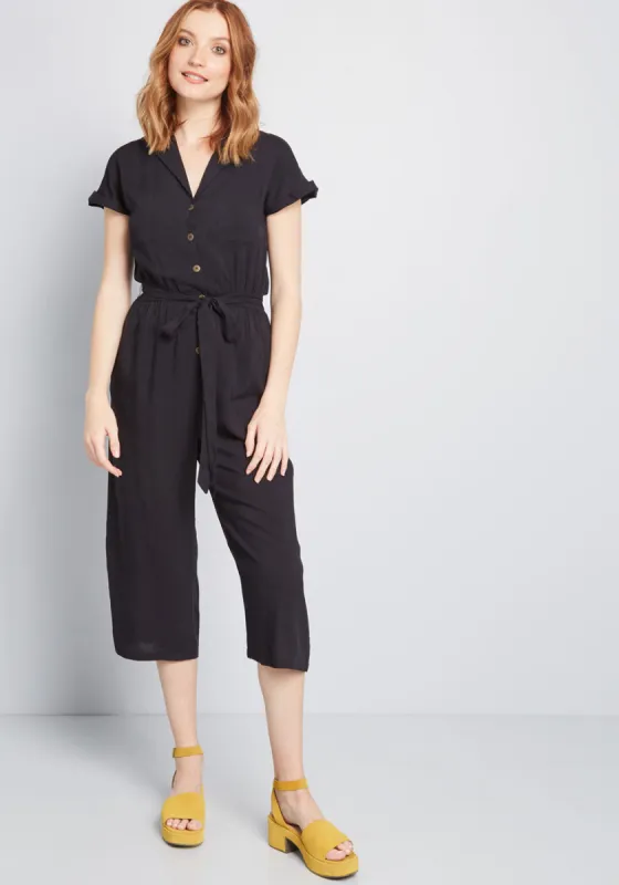 So Field With Joy Cropped Jumpsuit sold by Modcloth