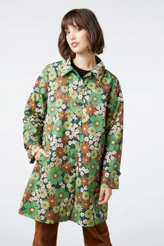 Bridgette Collared Raincoat sold by Modcloth