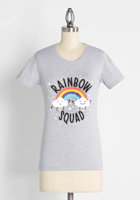 Rainbow Squad Goals Graphic Tee sold by Modcloth