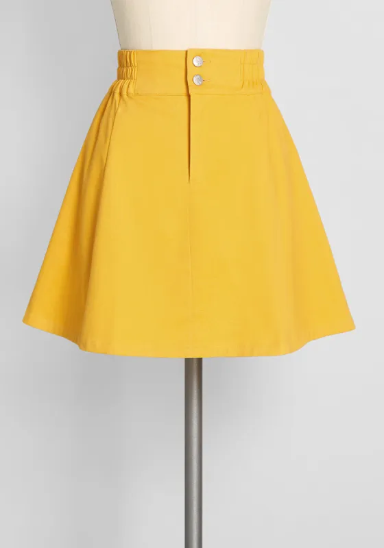 The Bright Is Right Skater Skirt sold by Modcloth