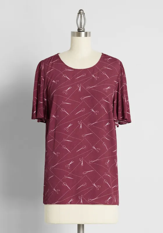 Makes My Heart Flutter Woven Top sold by Modcloth