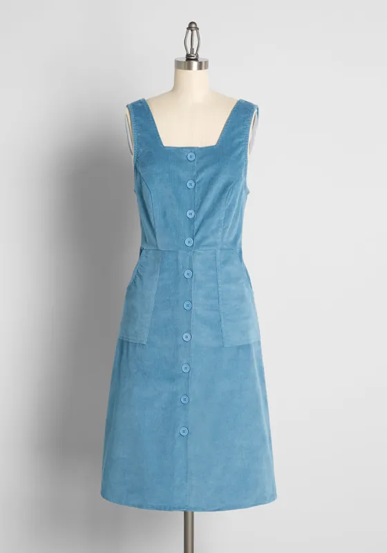 Pinny For Winning Cord Jumper sold by Modcloth
