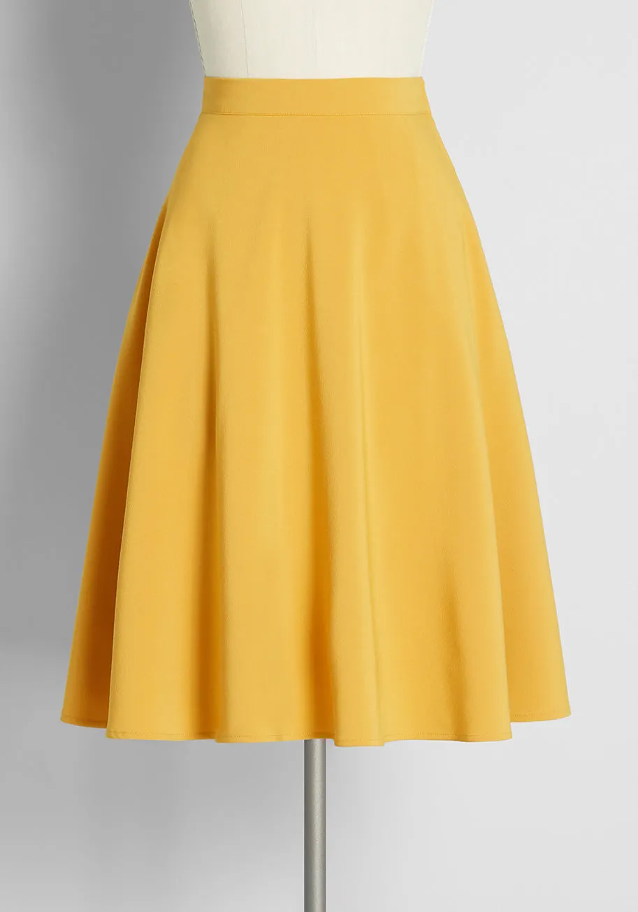 Just This Sway A-Line Skirt sold by Modcloth