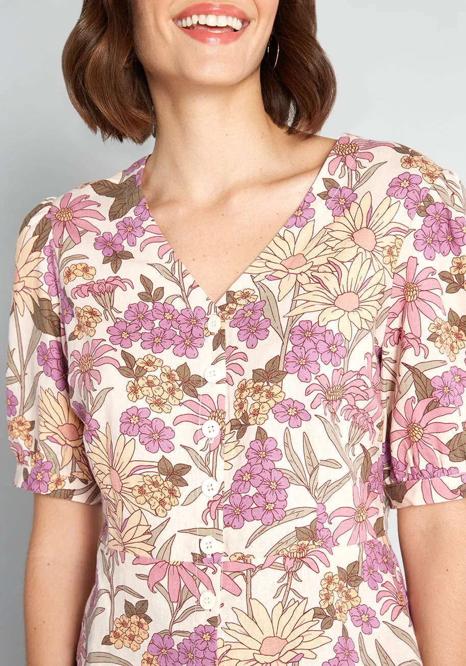 Groovy Gardens Button-Up Blouse sold by Modcloth product image thumbnail 4