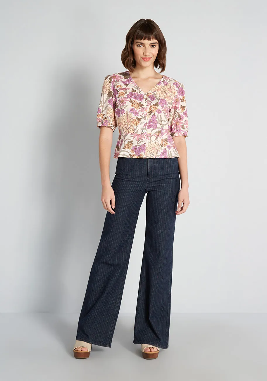 Groovy Gardens Button-Up Blouse sold by Modcloth product image thumbnail 3