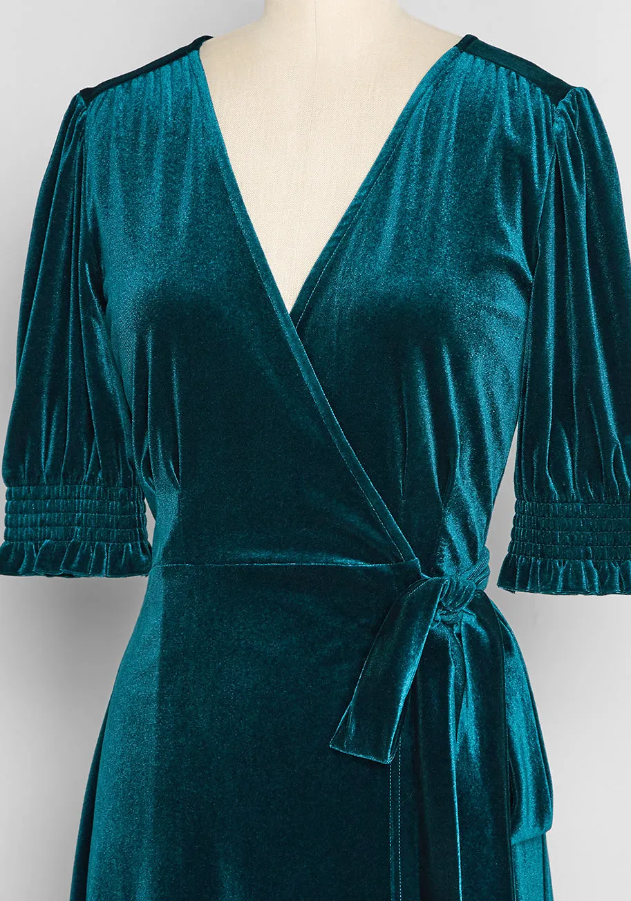 Wrapped in Elegance Velvet Mini Dress sold by Modcloth product image thumbnail 3