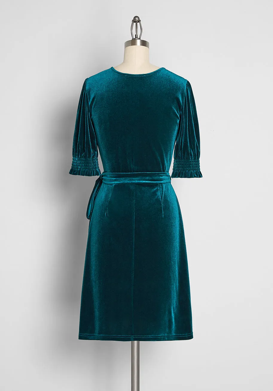 Wrapped in Elegance Velvet Mini Dress sold by Modcloth product image thumbnail 2