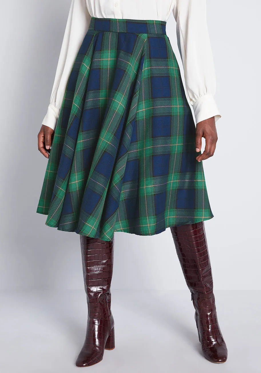 ModCloth x Collectif Swing This Way Midi Skirt sold by Modcloth