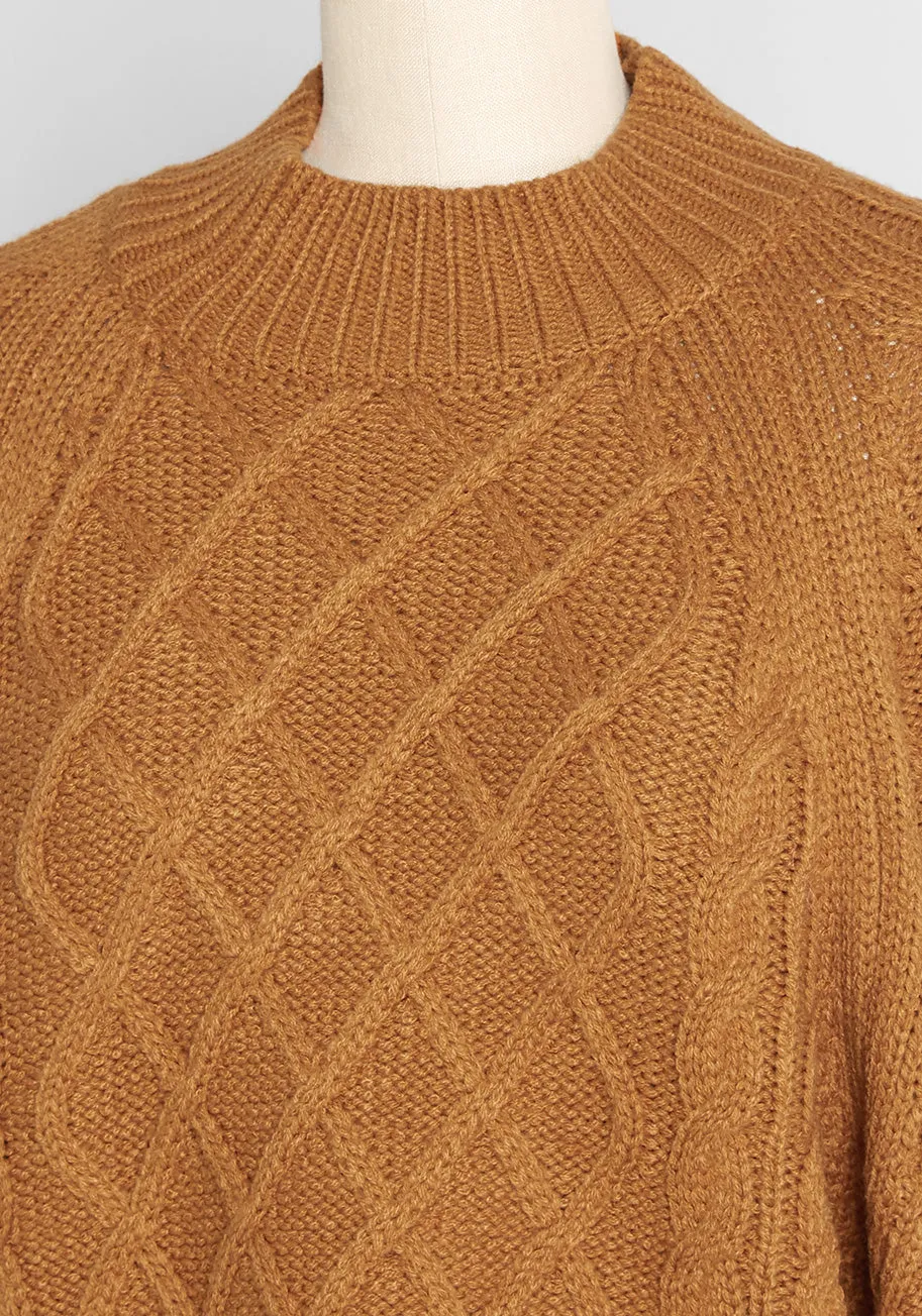 Crossing My Mind Cable Knit Sweater sold by Modcloth product image thumbnail 3