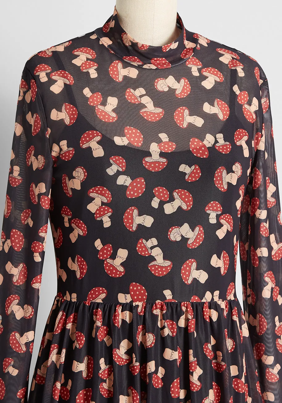 Keep It 'Fungi' Fresh Mesh Dress sold by Modcloth product image thumbnail 3