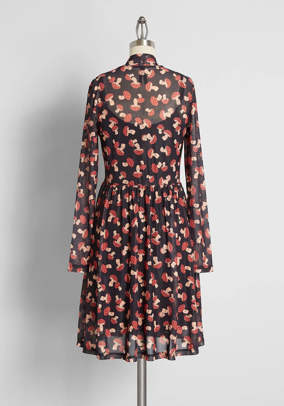 Keep It 'Fungi' Fresh Mesh Dress sold by Modcloth product image thumbnail 2