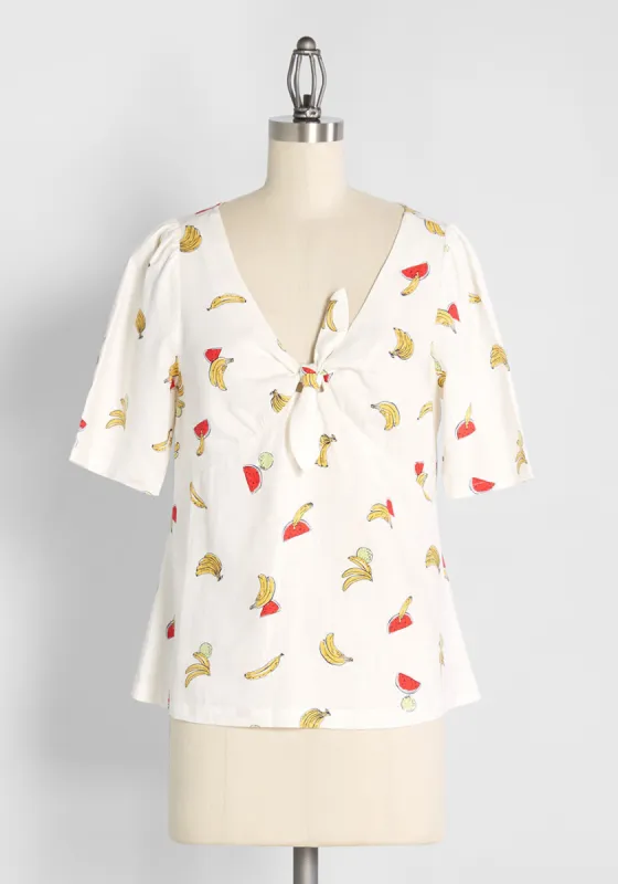 Pack a Picnic Tie-Front Top made by Modcloth