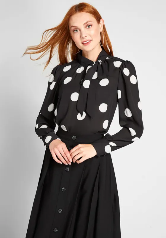 Marvel The Masses Tie-Neck Blouse sold by Modcloth