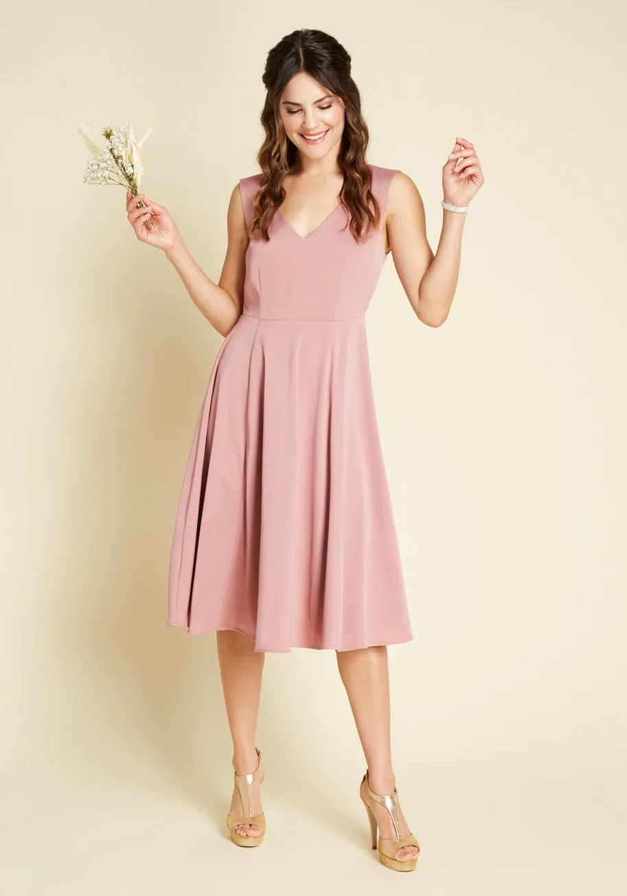 Your Luxe-y Day Satin Midi Dress sold by Modcloth
