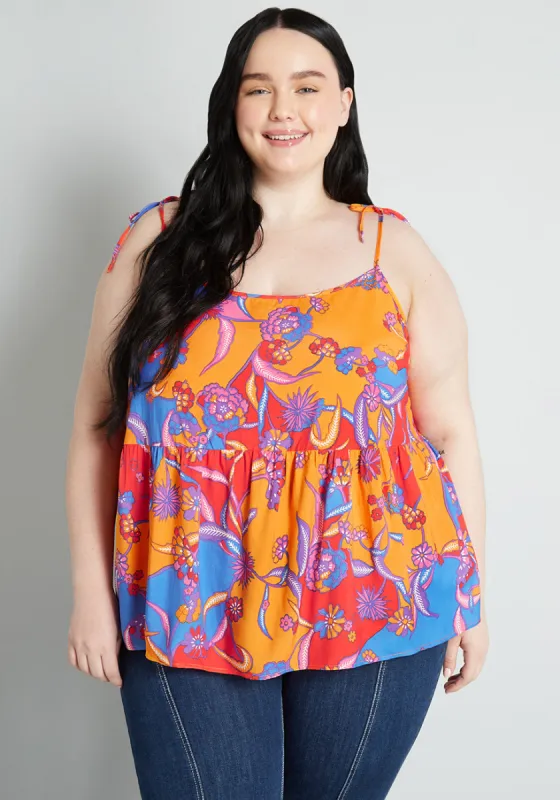 Bohemia Bound Peplum Tank Top made by Modcloth