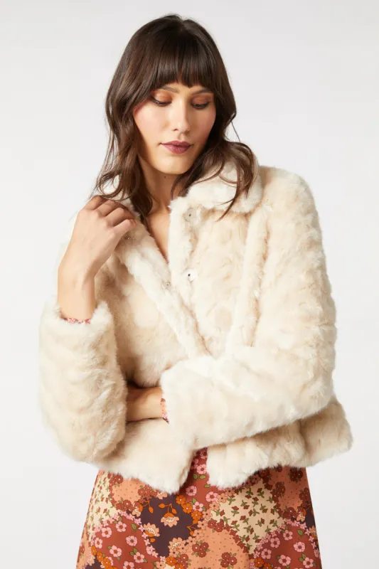 Penelope Fur Jacket sold by Modcloth