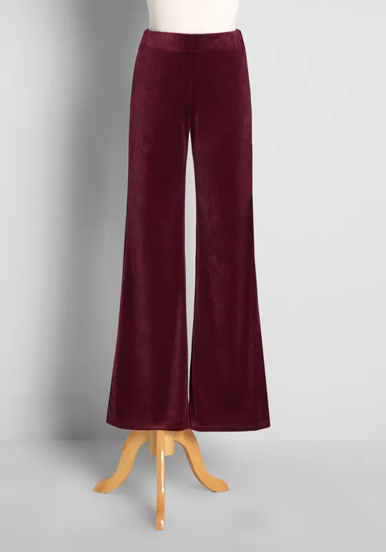 Feels Good to Flare Cord Pants sold by Modcloth