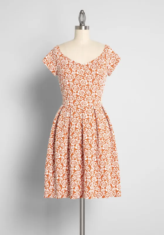 Eyes From Across the Room Fit and Flare Dress sold by Modcloth