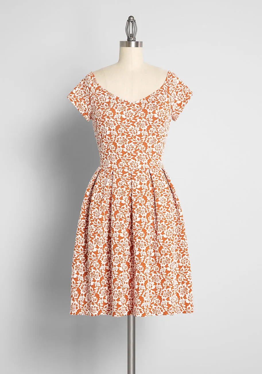 Eyes From Across the Room Fit and Flare Dress sold by Modcloth