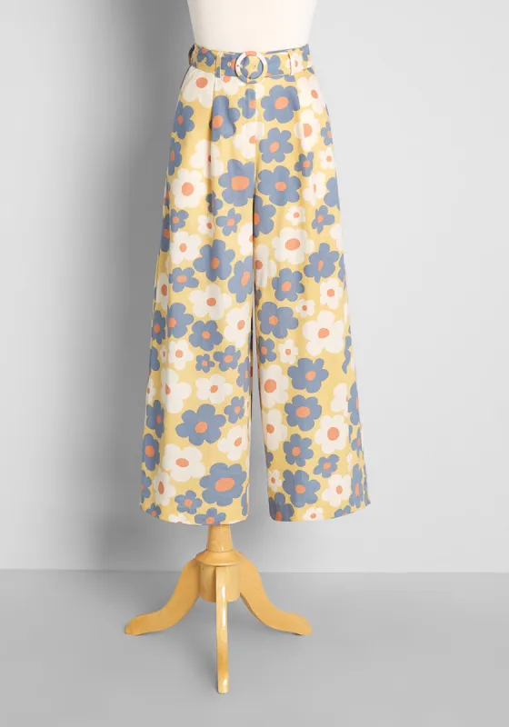 Blooming and Bubbly Wide-Leg Pants sold by Modcloth