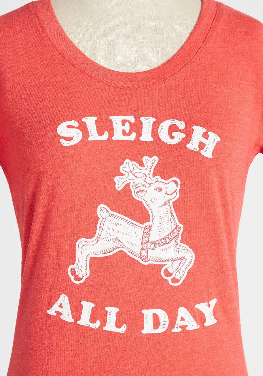 Sleigh All Day Graphic Tee sold by Modcloth product image thumbnail 3