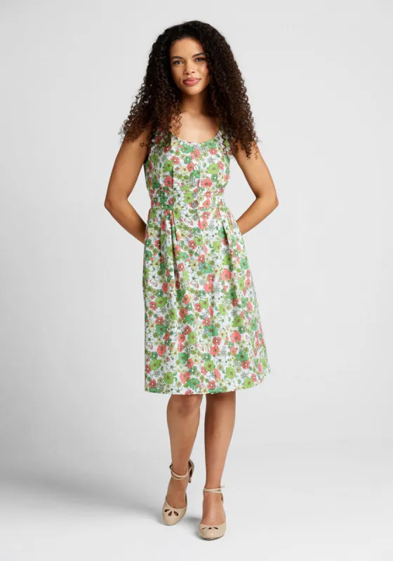 Seeking Out Sunshine Fit And Flare Dress sold by Modcloth